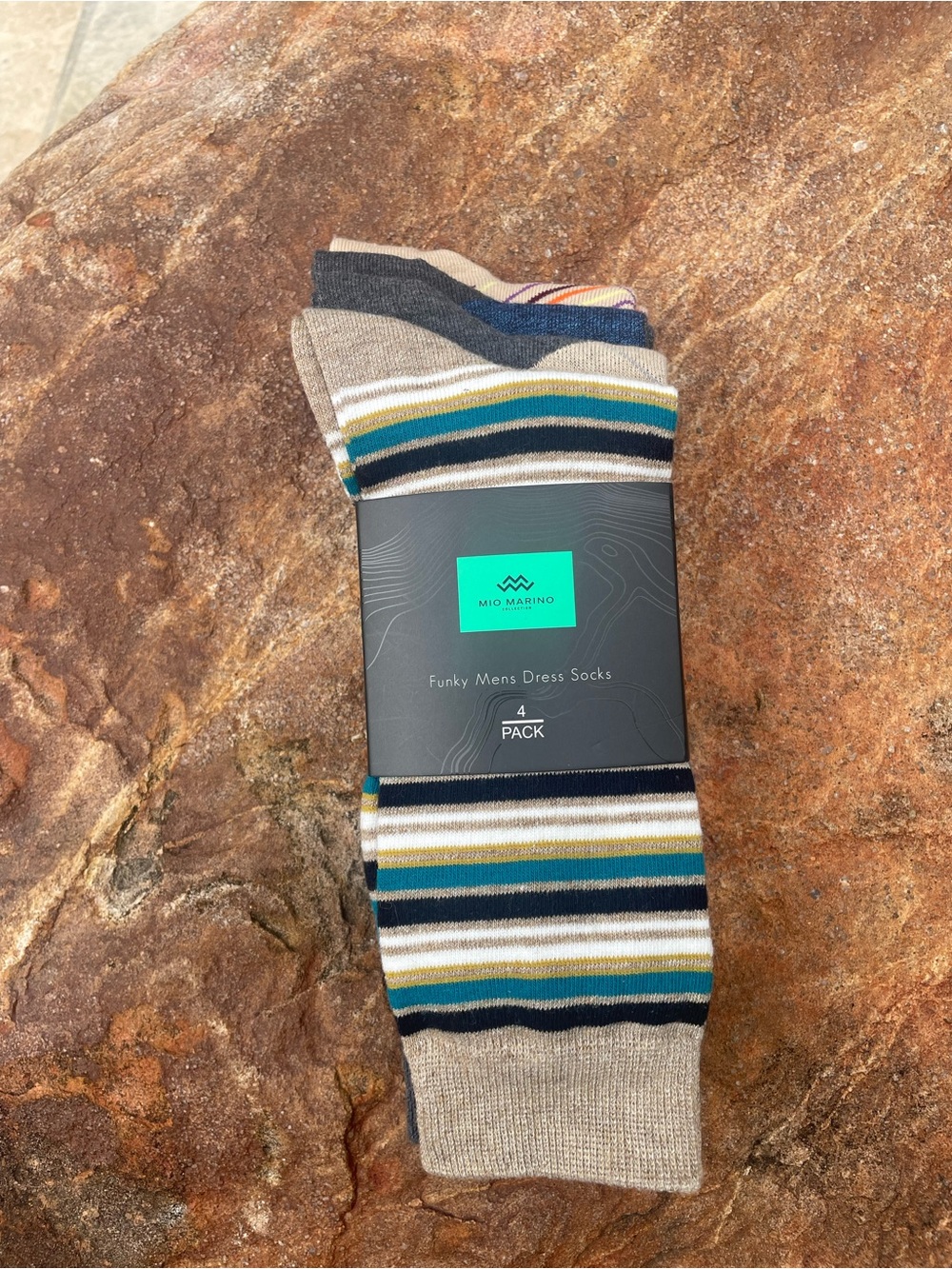Mio Marino Funky Men’s Dress Socks - 4 Pack Size 10-13 NEW!